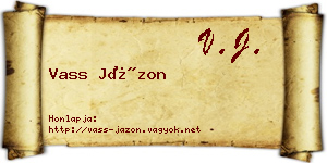 Vass Jázon névjegykártya
